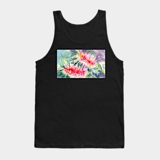 Pink Bottlebrush Rectangle Tank Top